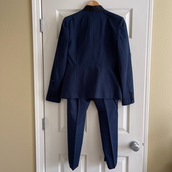 Banana Republic Navy Blue Ryan Tuxedo Pants (size 8p) - Picture 10 of 14